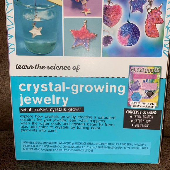 STEM You*niverse Crystal Growing DIY Jewelry Kit Necklace Rings Unicorn - Picture 14 of 14